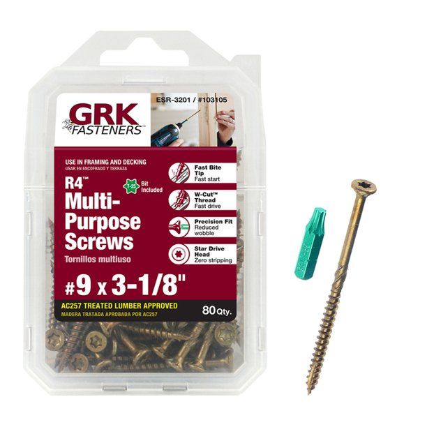 Star Drive Steel Multi-Purpose Framing Screw, 80-Count, #9 X 3-1/8 4 Star Drive Steel Multi-Purpose Framing Screw, 80-Count, #9 X 3-1/8\