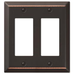 Century Aged Bronze Steel 2-Rocker Wall Plate 1 Century Aged Bronze Steel 2-Rocker Wall Plate