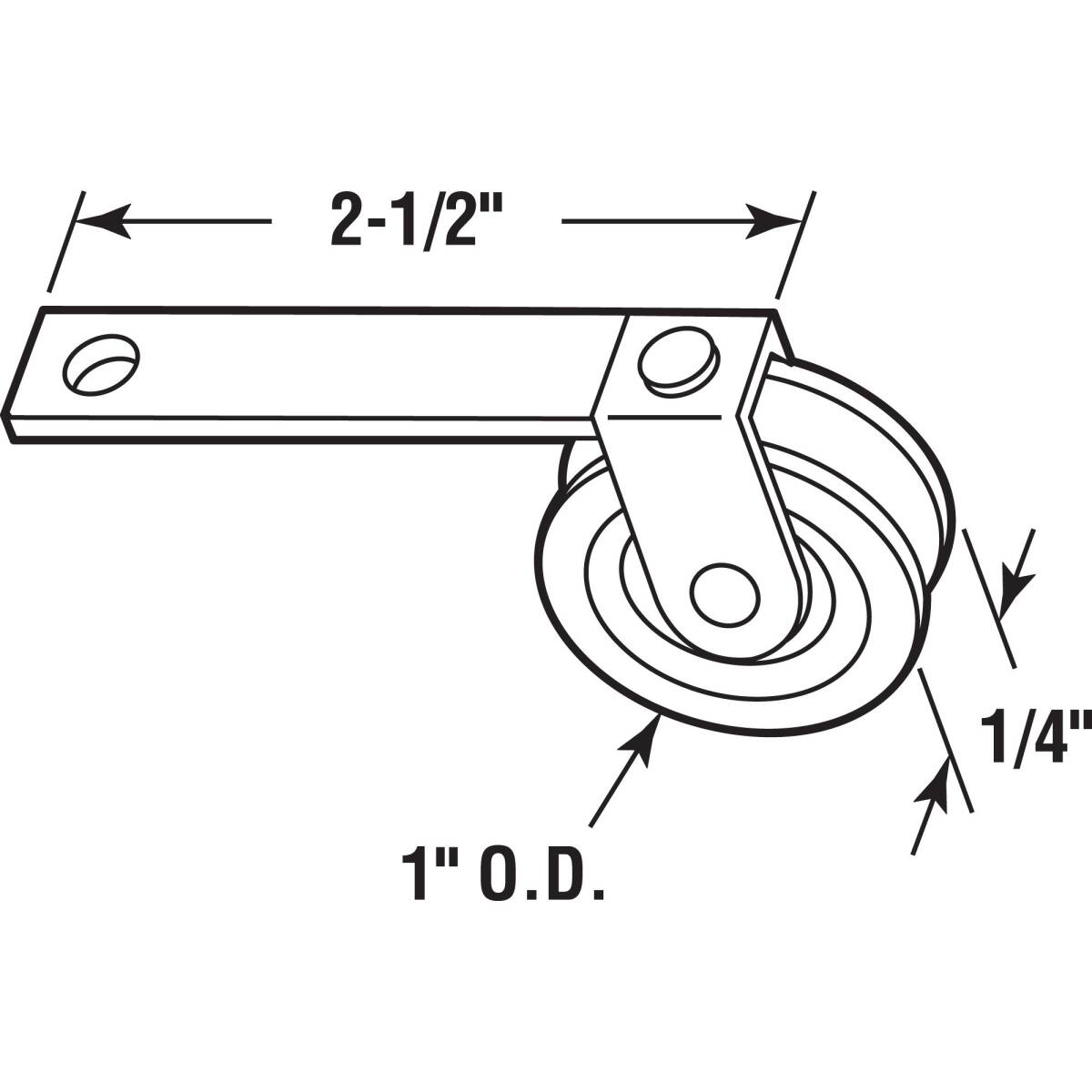 1-Inch Nylon Patio Screen Door Roller 1 1-Inch Nylon Patio Screen Door Roller