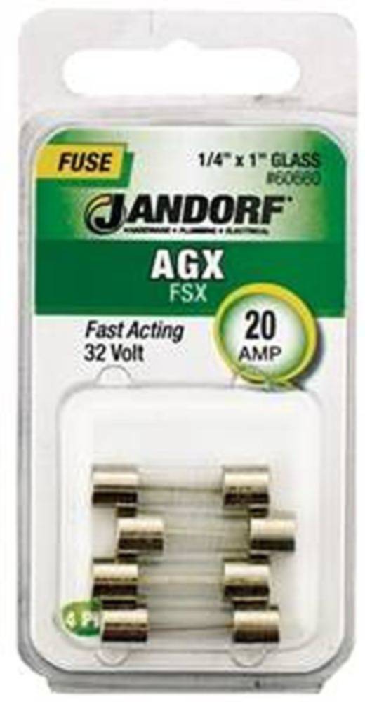 20-Amp Agx Cartridge Fast Acting Fuse Without Indicator 1 20-Amp Agx Cartridge Fast Acting Fuse Without Indicator