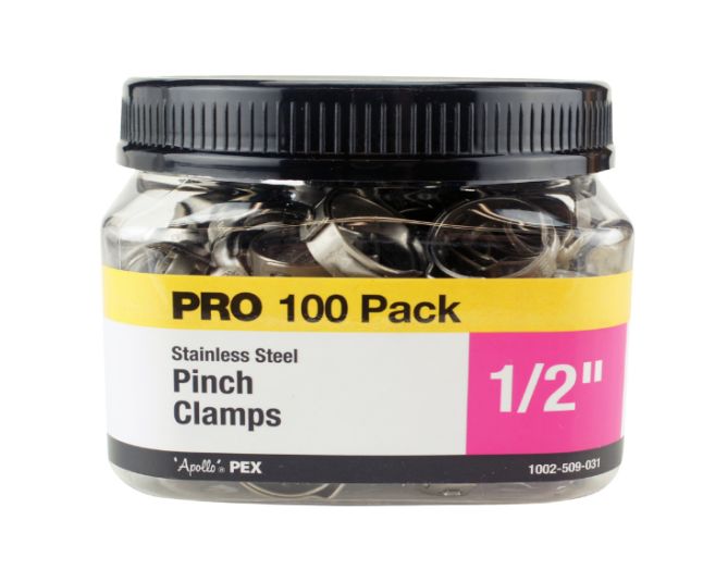 1/2-Inch Pinch Clamps, 100-Pack 1 1/2-Inch Pinch Clamps, 100-Pack