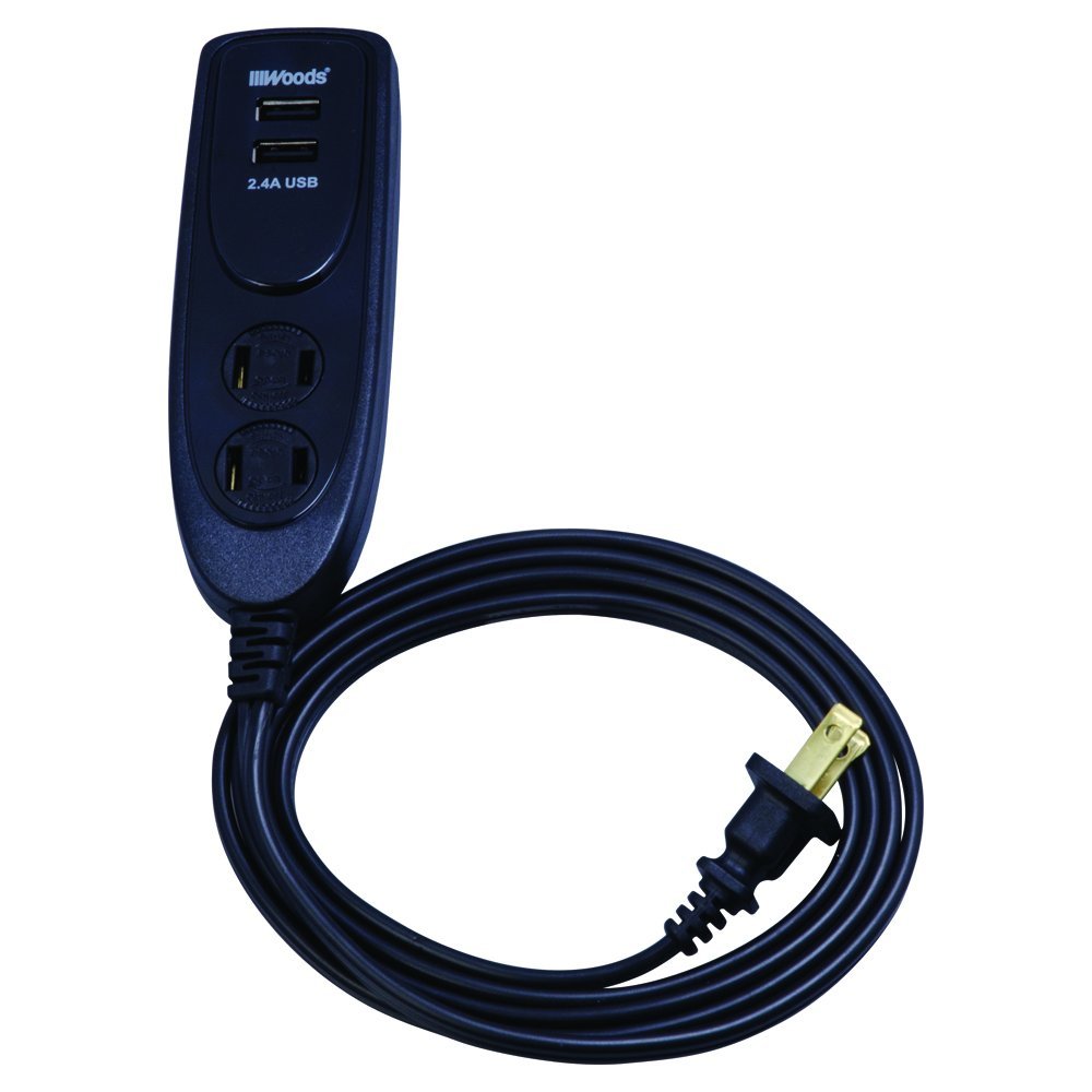 Woods® 5-Foot Indoor USB Charger