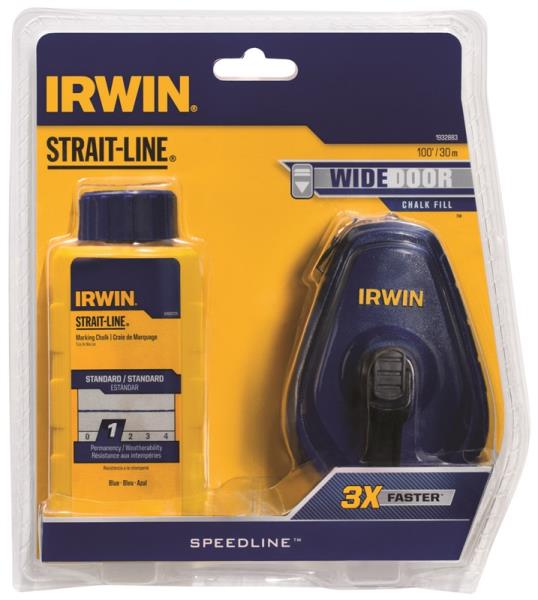 100-Foot Blue Plastic Speed-Line Reel With Blue Marking Chalk