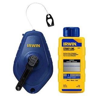100-Foot Blue Plastic Speed-Line Reel With Blue Marking Chalk 2 100-Foot Blue Plastic Speed-Line Reel With Blue Marking Chalk