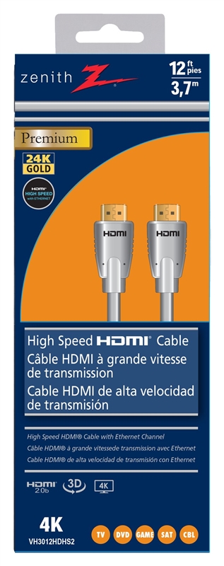 12-Foot 4k High Speed Premium Cable