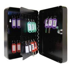 Hy-Ko Ko304 Lockable Key Cabinet, 48 Key, Metal, Black 1 Hy-Ko Ko304 Lockable Key Cabinet, 48 Key, Metal, Black