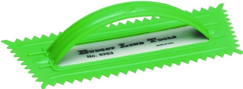3/8 Inch x5/16 Inch Green Vnotch Trowel 1 3/8 Inch x5/16 Inch Green Vnotch Trowel