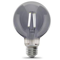 Vintage Edison 25-Watt Equivalent G25 E26-Medium Smoke Glass Daylight Dimmable LED Light Bulb, 1-Pack