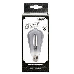 Vintage Edison 25-Watt Equivalent ST19 E26-Medium Smoke Glass Daylight Dimmable LED Light Bulb, 1-Pack