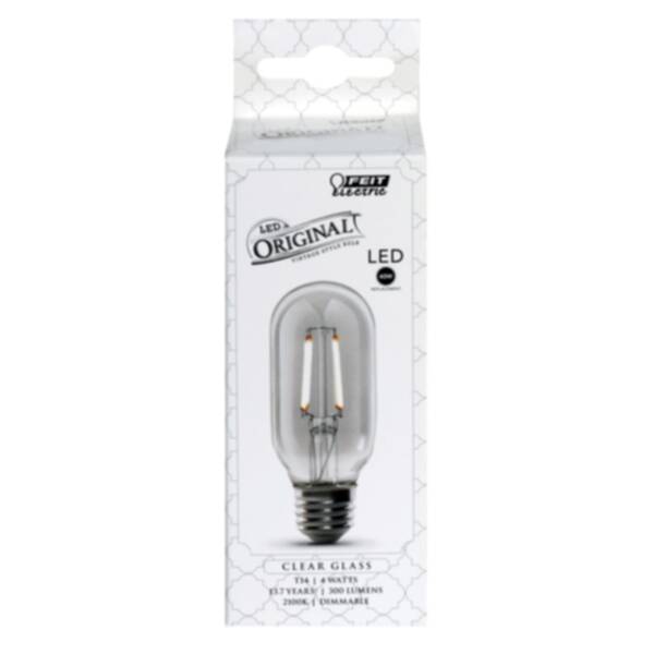 Vintage Edison 40-Watt Equivalent T14 E26-Medium Soft White Dimmable LED Light Bulb, 1-Pack