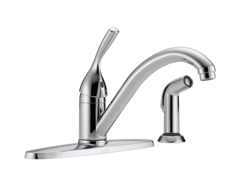 Chrome Classic 1-Handle Kitchen Faucet With Spray