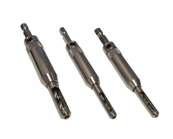3 Piece Hinge Bit Set #4-6-8