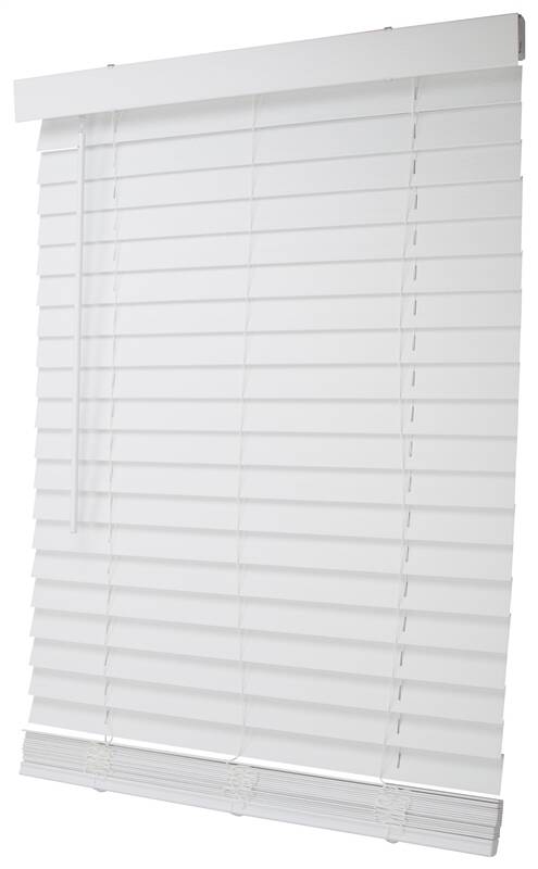 23 x 72-Inch White Fauxwood Cordless Blind