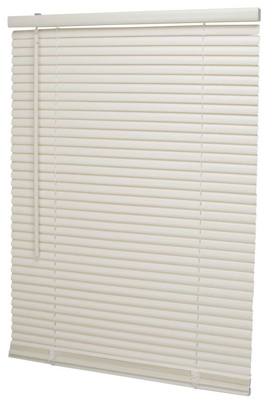 23 x 42-Inch White Cordless Mini Faux-Wood Blind