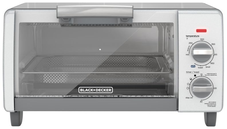 Gray And Silver Knob Control Toaster Oven