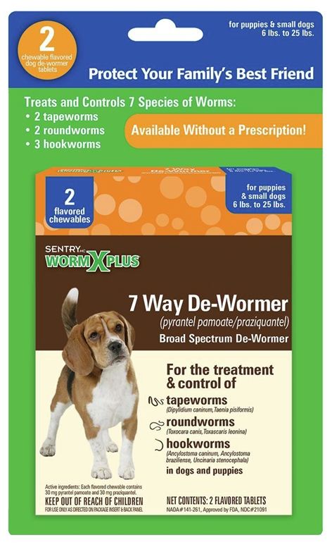 Worm X Plus 7 Way Dog De-Wormer, 2-Pack