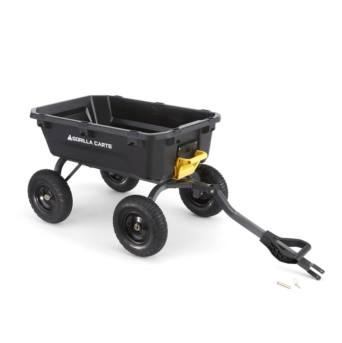 7 Cubic Foot, Black, Heavy Duty Poly Yard Dump Cart 1 7 Cubic Foot, Black, Heavy Duty Poly Yard Dump Cart