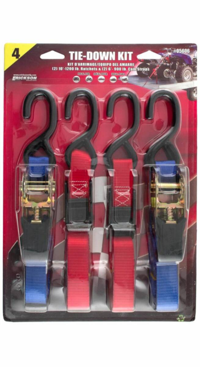 1-Inch X 6-Foot 1200-Pound Ratcheting Tie-Downs