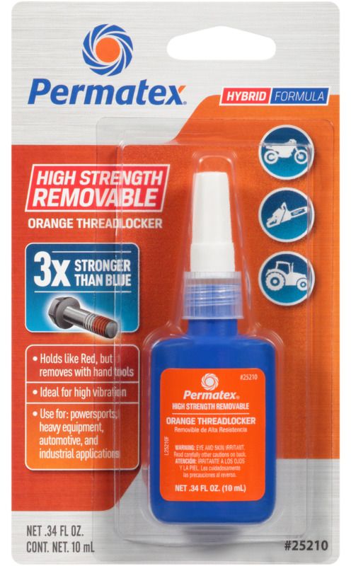 0.34-Fl. Oz. High-Strength Removable Orange Threadlocker