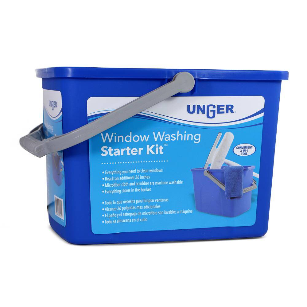 10-Inch Window Washing Starter Kit With Pole And Bucket