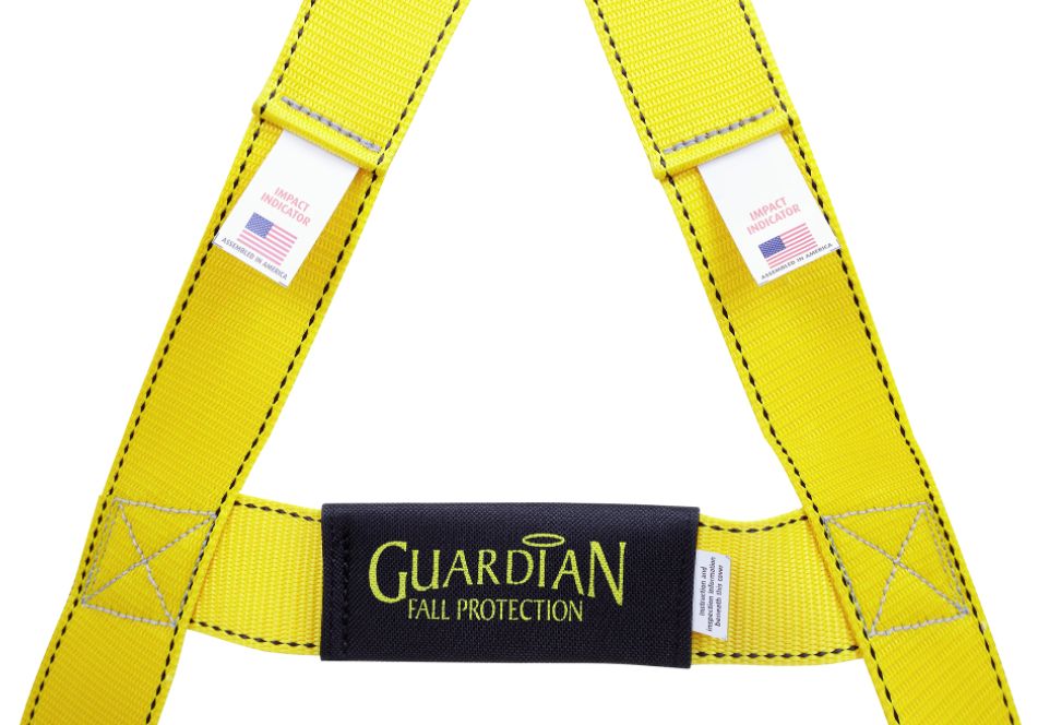 X-Large/XX-Large Black And Yellow Polyester Full Body Harness