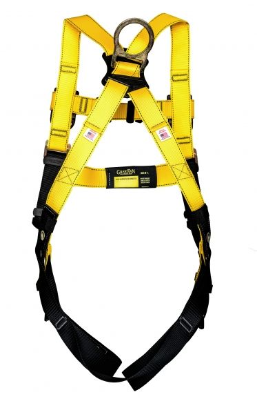 X-Large/XX-Large Black And Yellow Polyester Full Body Harness