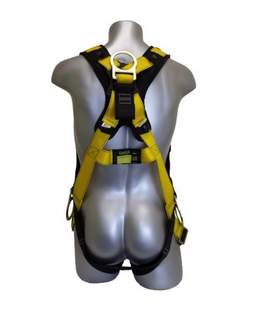 X-Large/XX-Large Black And Yellow Polyester Full Body Harness