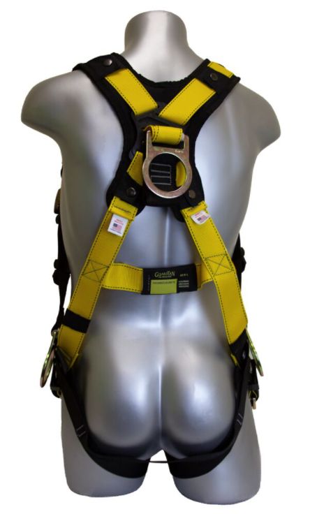X-Large/XX-Large Black And Yellow Polyester Full Body Harness