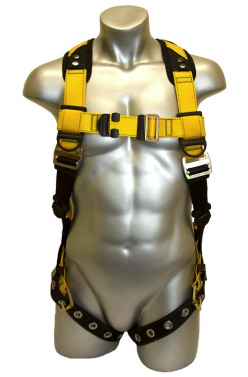 X-Large/XX-Large Black And Yellow Polyester Full Body Harness