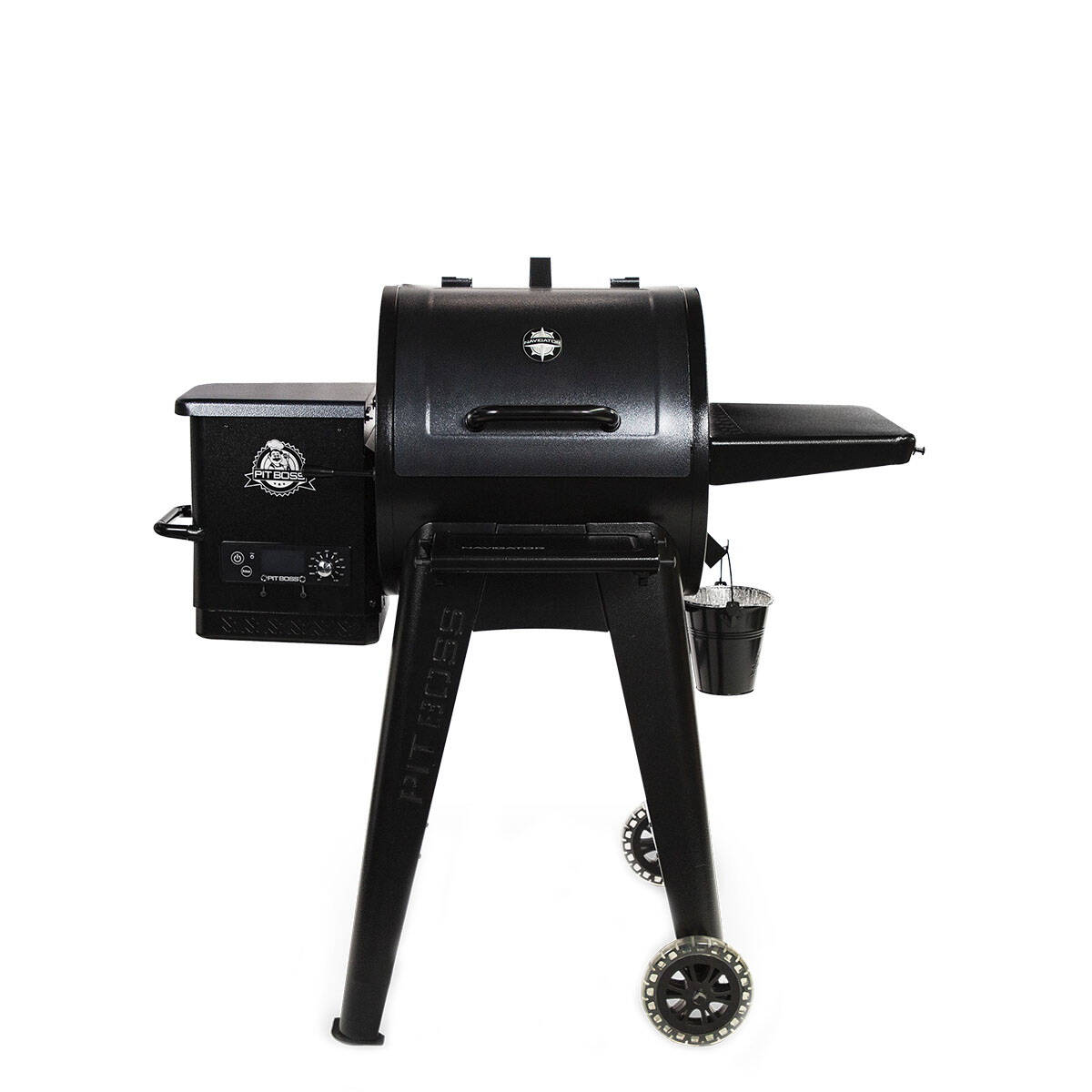 8,200 Btu Navigator Wood Pellet Grill With Cover And Folding Shelf