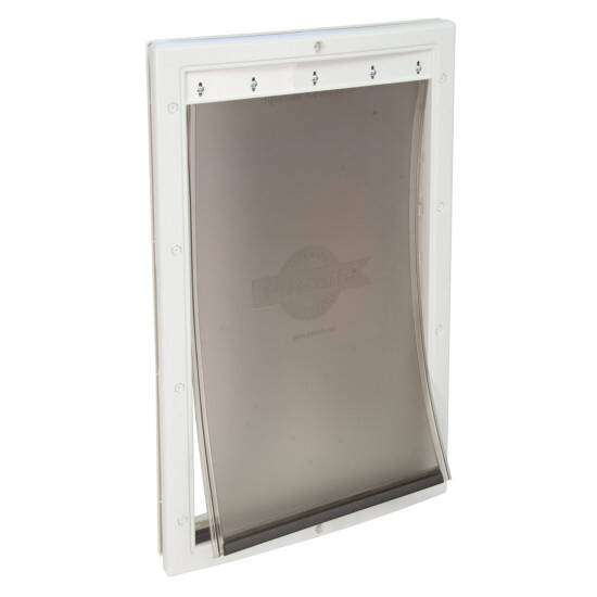 16-Inch White Plastic Pet Door 1 16-Inch White Plastic Pet Door