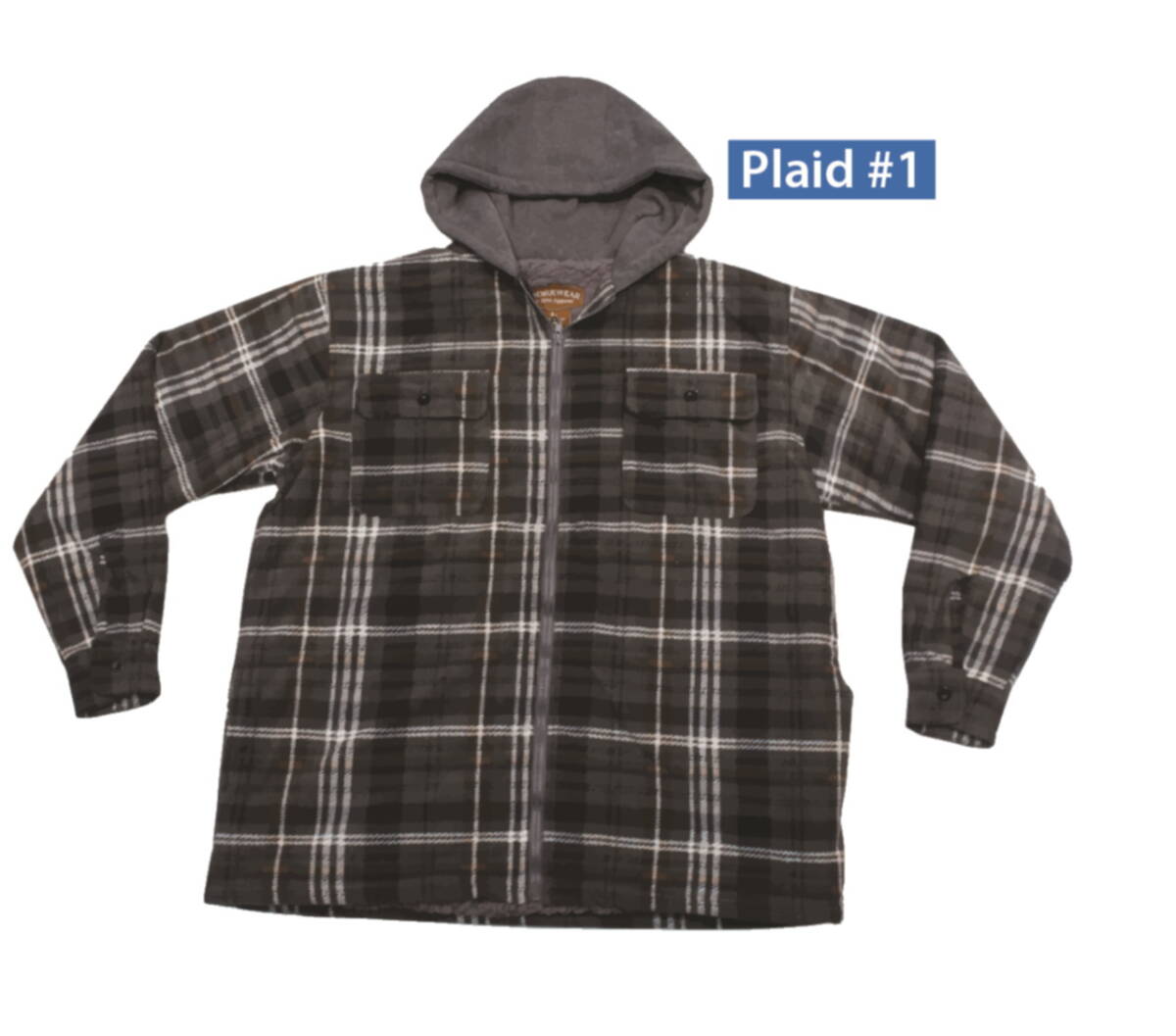 Men's Plaid Polar Fleece Full-Zip Jacket, Assorted