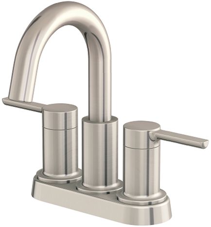 Brushed Nickel 2-Handle Bathroom Sink Faucet With Pop-Up Drain, 4\