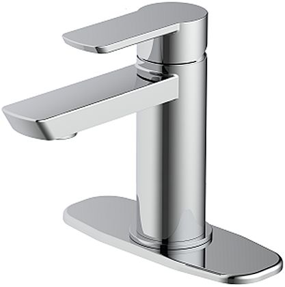 Chrome 1-Handle Bathroom Sink Faucet With Pop-Up Drain, 4\
