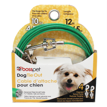 12-Foot Small Dog Tie-Out 2 12-Foot Small Dog Tie-Out