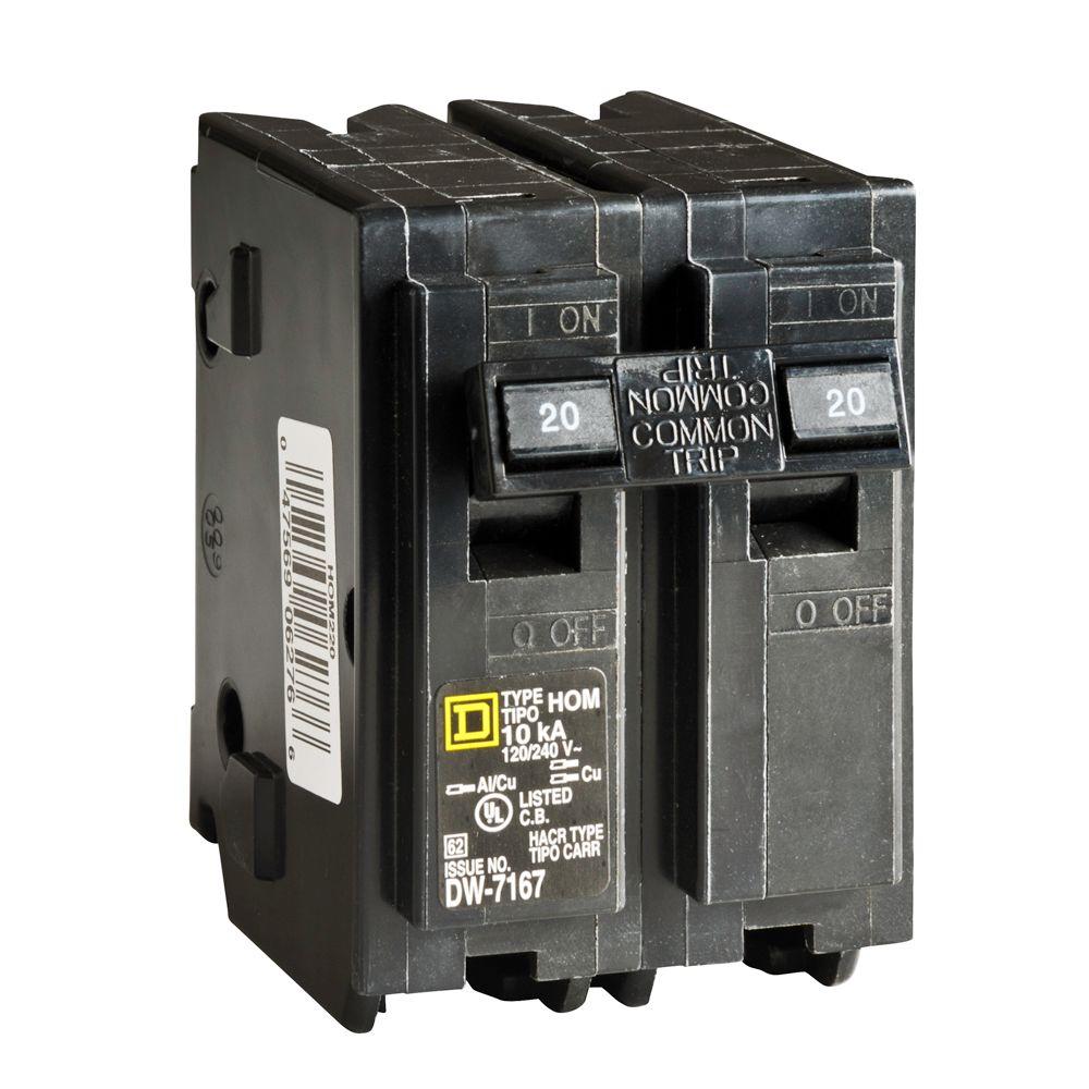 20-Amp Homeline Plug-On Circuit Breaker 1 20-Amp Homeline Plug-On Circuit Breaker