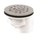 Shower Drain, PVC, Black/White