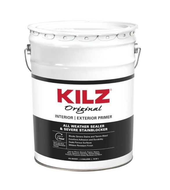 5-Gallon White Oil-Based Interior And Exterior Primer, Sealer, And Stain Blocker