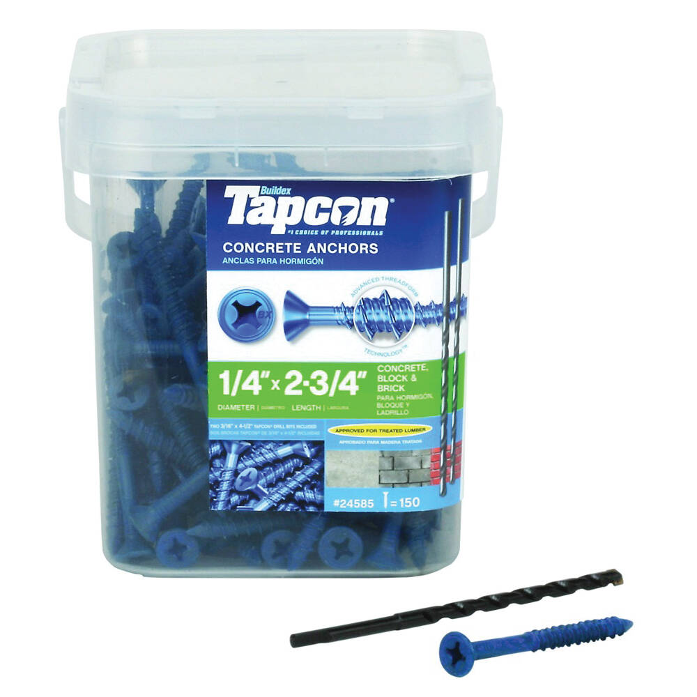 1/4-Inch Drive Concrete Screw Anchor 1 1/4-Inch Drive Concrete Screw Anchor
